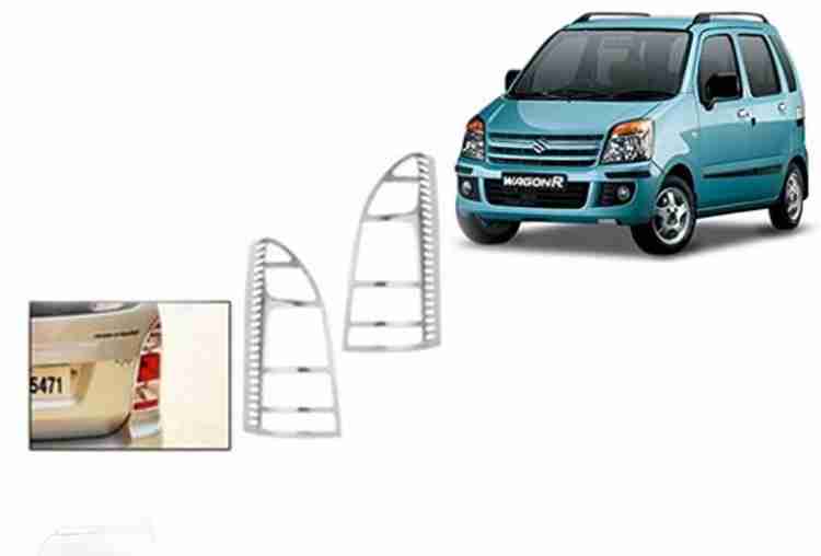 Bubu Car Silver Plated chrome Tail light cover for Maruti WagonR 2006 2009 Chrome Maruti WagonR Rear Garnish