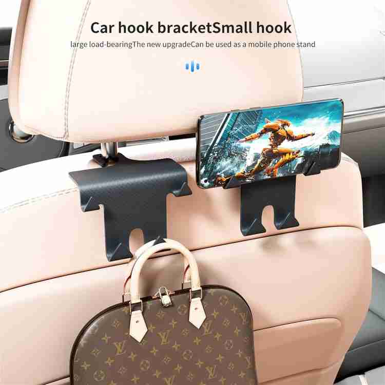 Car seat outlet hook for purse