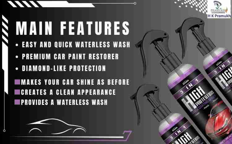 Dzhzuj 3 In 1 High Protection Quick Car Coating Spray, India