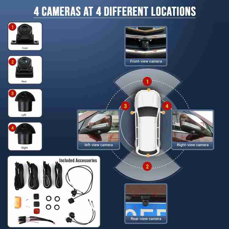 Car security top camera system 360