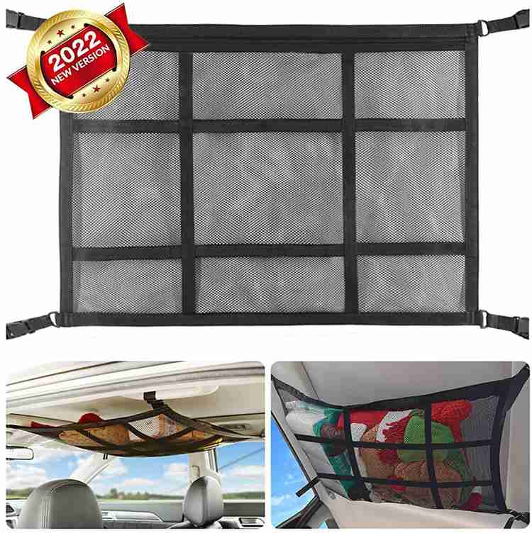 STHIRA Car Ceiling Storage Mesh Net Pocket 31.5 x21.3 Roll Bar