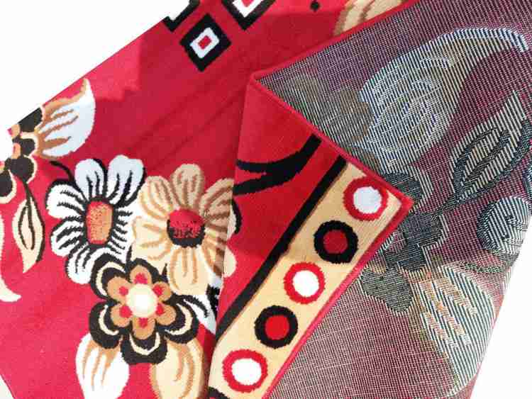 SM Handloom CARPET Red Silk Carpet - Buy SM Handloom CARPET Red Silk Carpet  Online at Best Price in India