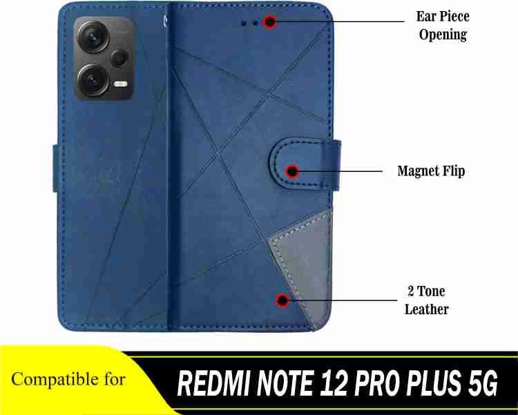 Funda COOL Flip Cover para Xiaomi Redmi Note 12 Pro Plus 5G Liso Azul
