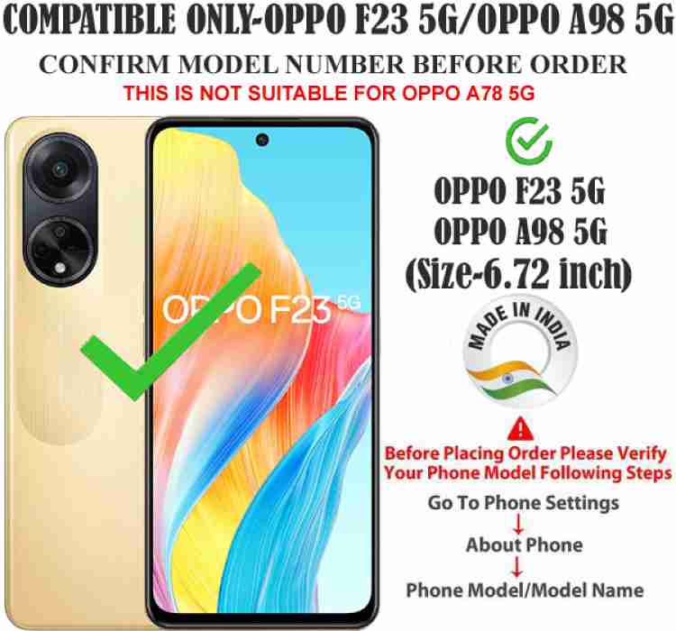 Para OPPO A98 5G / F23 5G India Dibujo coloreado Flip Funda de
