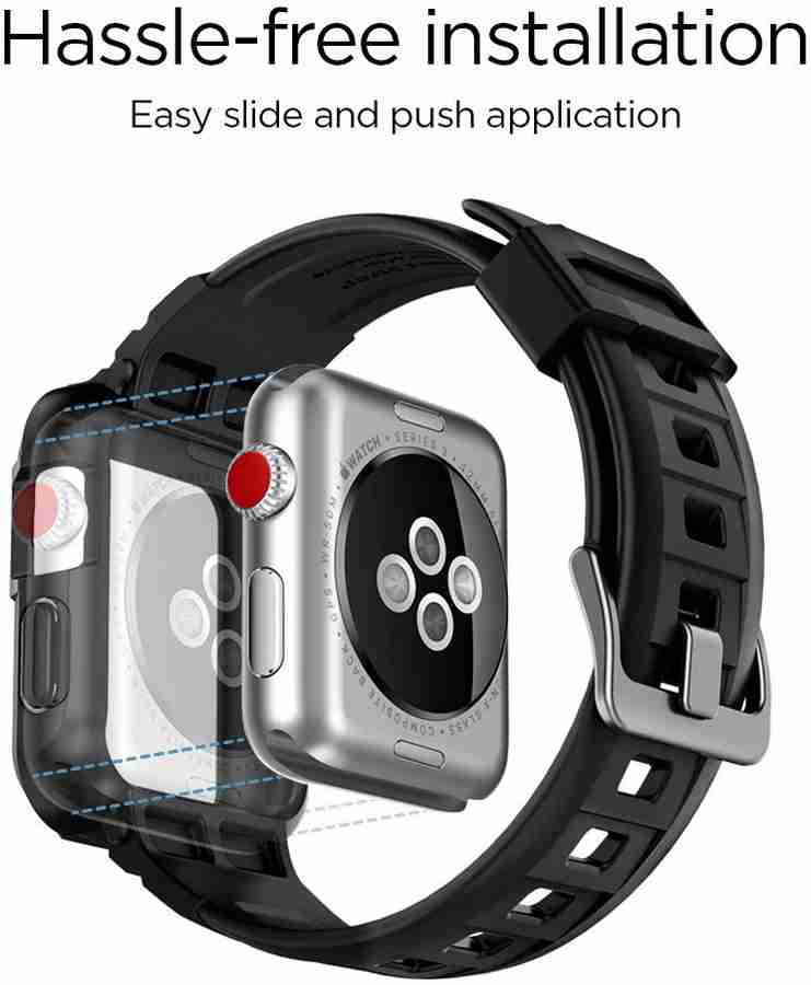 Spigen Rugged Armor Pro Front Back Case for Apple Watch 1 2 3 38mm Spigen Flipkart