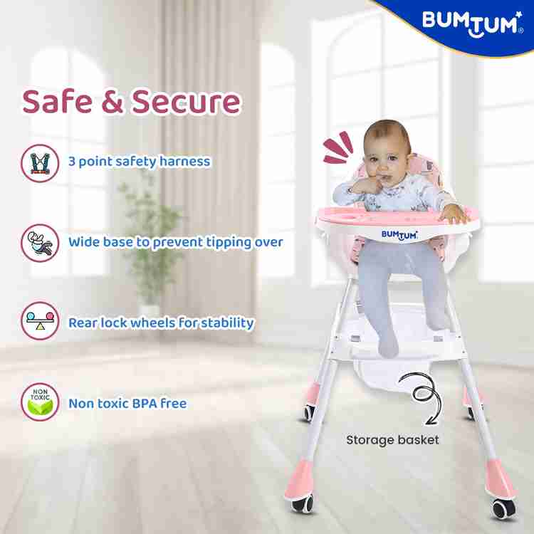 BUMTUM All in One Luxury Baby High Chair Baby High Chair for Feeding 6 Months to 3 Yrs Buy Baby Care Products in India Flipkart