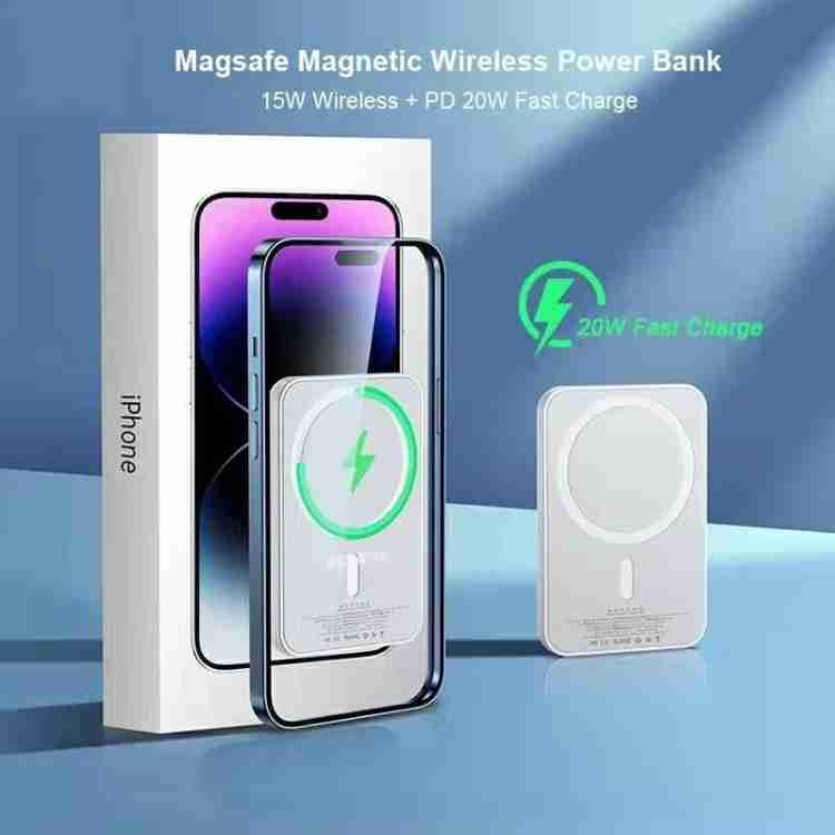 Wireless Magnetic External Battery, 20000mah, Magsafe, Fast Charge,  Powerbank For Iphone 14, 13, 12, 15w, Xiaomi-yujia