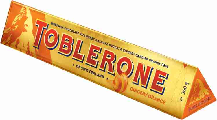 Toblerone Swiss Milk Chocolate With Honey Almond Ginger Orange