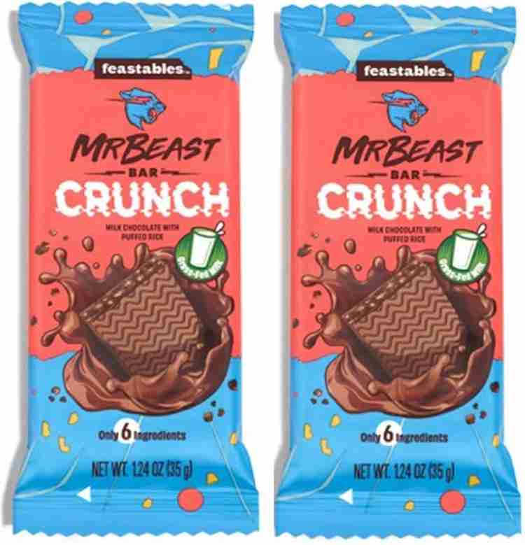  Feastables MrBeast Milk Chocolate Crunch Bars - Made