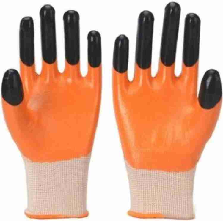 RBGIIT Washable Reusable Cut Proof Nitrile Cotton Cleaning Gloves