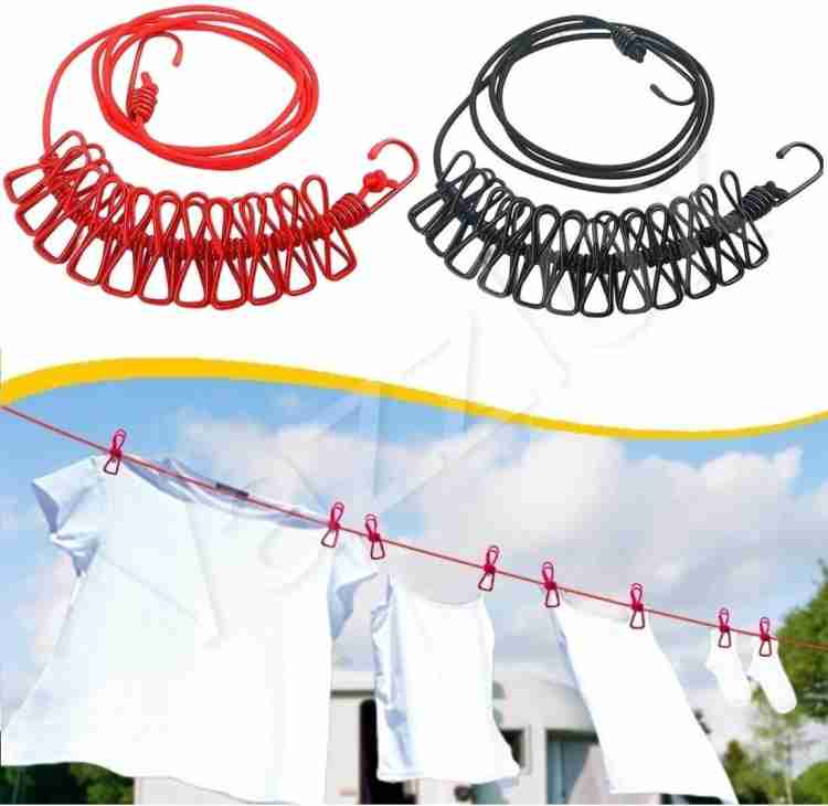 Buy Multicolour Plastic Cloth Drying Rope With Hooks by Regalo at 22% OFF  by Regalo
