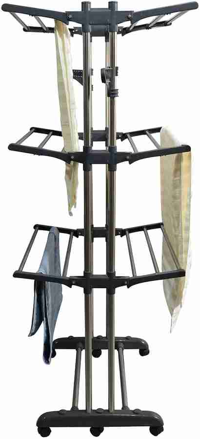 JG COMPANY Steel Floor Cloth Dryer Stand Cloth Hanger Stand for Clothes Foldable Kapde Sukhane Ka Stand with Wheels Price in India Buy JG COMPANY Steel Floor Cloth Dryer Stand Cloth