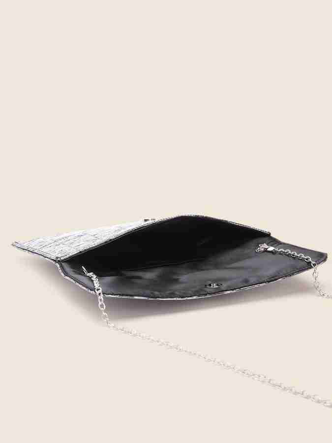 Dressberry Party Silver Clutch Metallic Price in India Flipkart