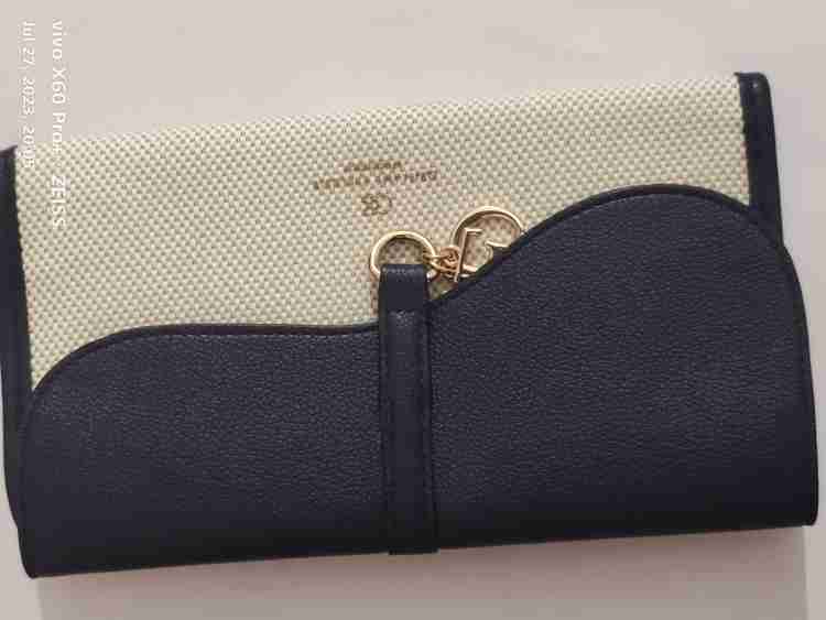 Oriflame Casual Blue Clutch blue and cream Price in India Flipkart