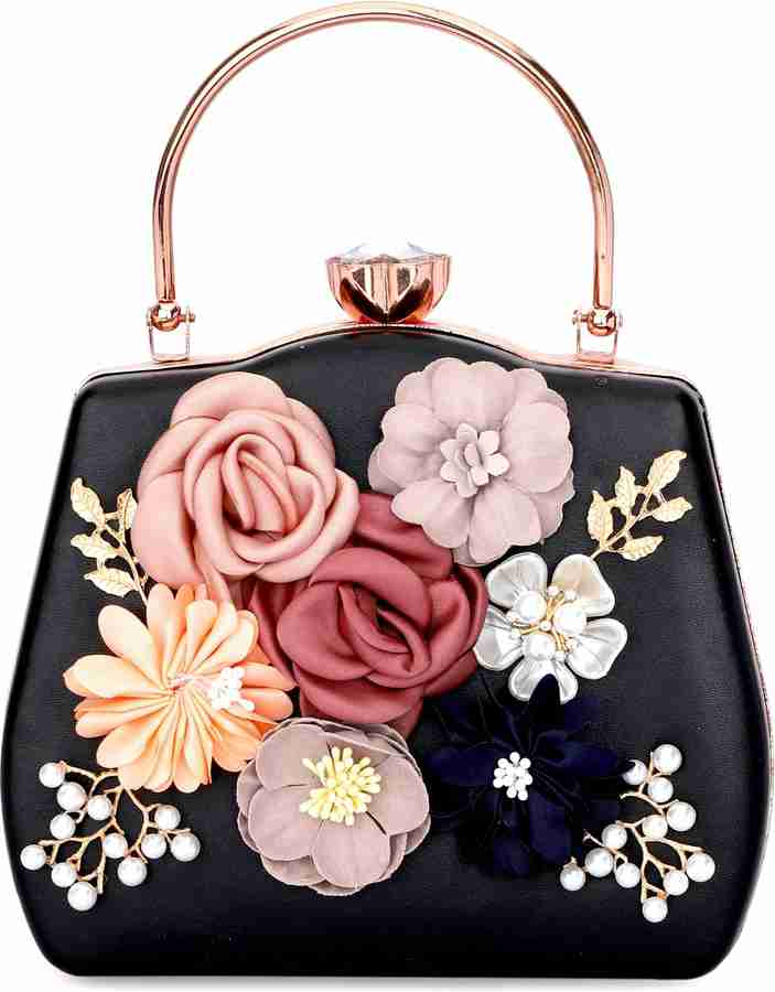 Black and hotsell rose gold clutch