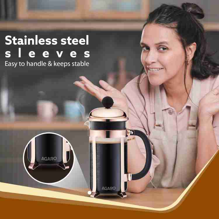 AGARO Royal French Press Coffee And Tea Maker 4 Cups Coffee Maker Price in India Buy AGARO Royal French Press Coffee And Tea Maker 4 Cups Coffee Maker Online at Flipkart