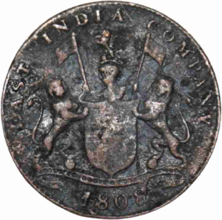 Prideindia XX Cash 1808 East India Company Old and Rare Coin