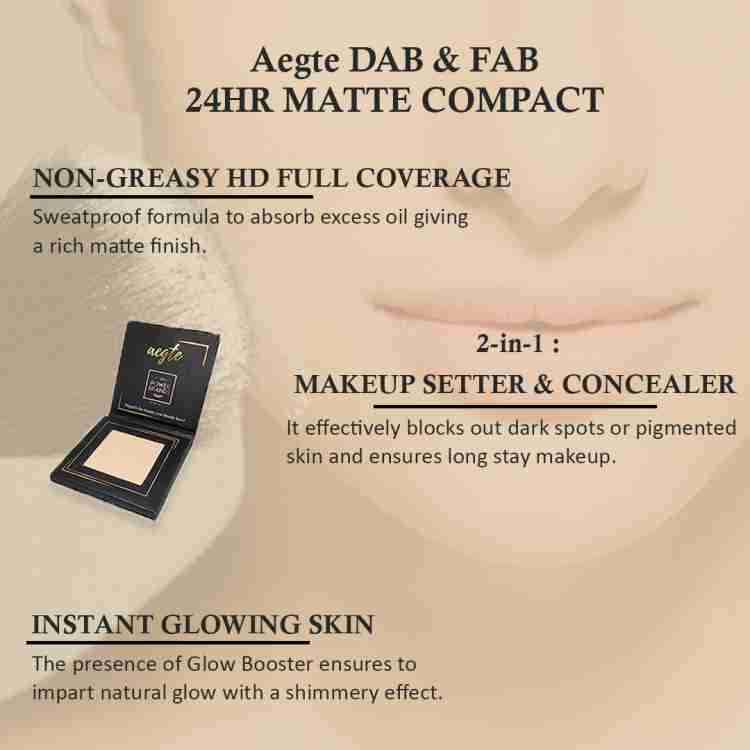 Aegte Combo of Dab and Fab Matte Compact Powder & Skin Filter High Cov