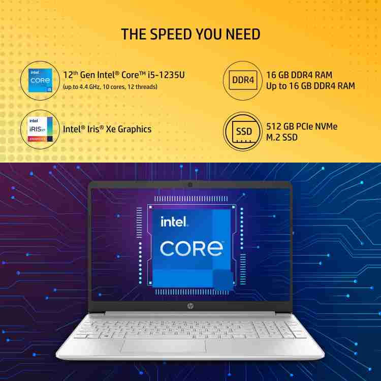 HP 15s Intel Core i5 12th Gen 1235U - (16 GB/512 GB SSD/Windows 11