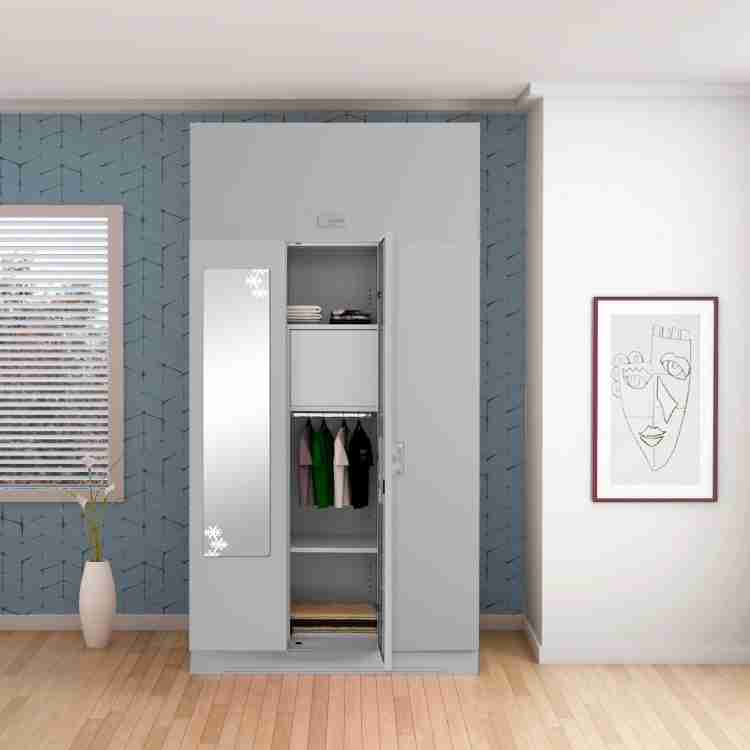 Godrej 3 door steel deals almirah with mirror