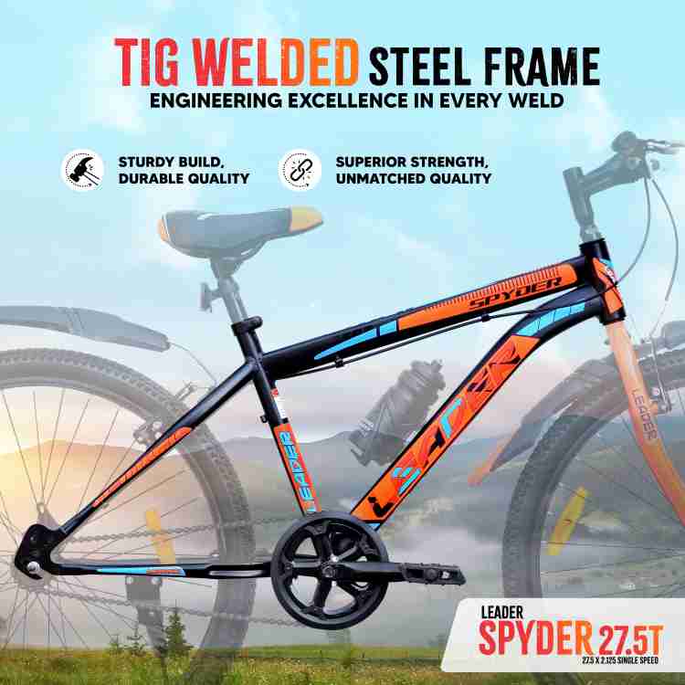 LEADER Spyder MTB Cycle Bike with Complete Accessories 27.5 T Mountain Cycle Price in India Buy LEADER Spyder MTB Cycle Bike with Complete Accessories 27.5 T Mountain Cycle online at Flipkart