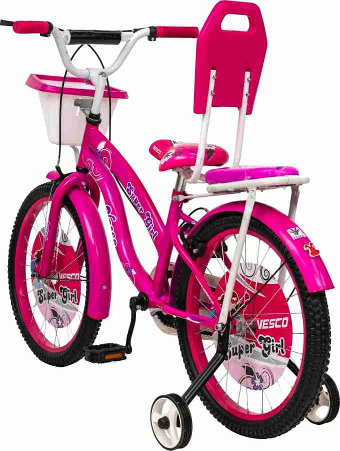 VESCO Super Girl 20T Pink Kids cycle with Balance Wheel 20 T BMX