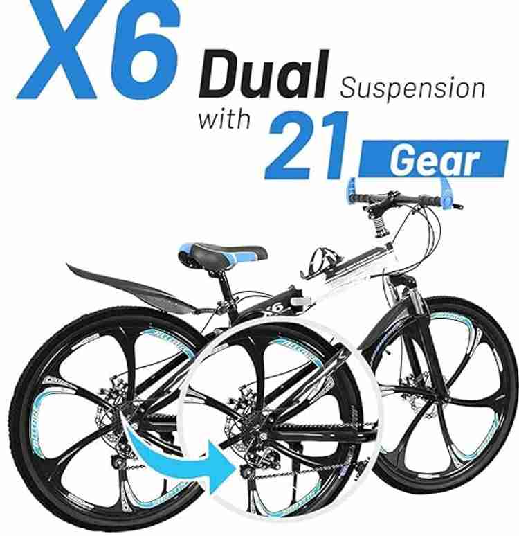 SKYRIDE X6 Foldable Bicycle with Gear for Men Women Disc Break Cycle for Mountain 27.5 T Folding Bikes Folding Cycle Price in India Buy SKYRIDE X6 Foldable Bicycle with Gear for Men Women Disc