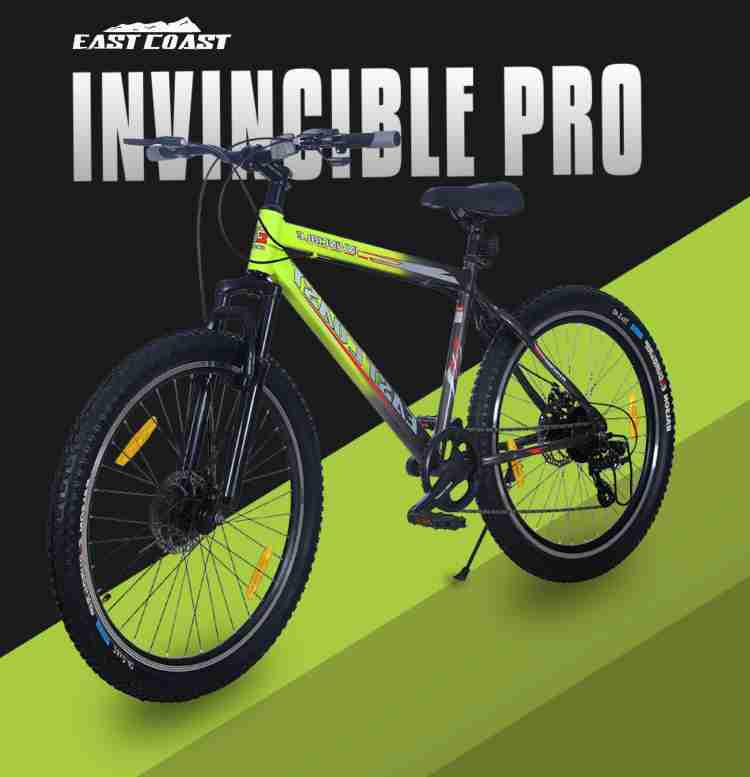 EAST COAST INVINCIBLE PRO 7 Gear Hardtail Cycle 26T 26 T Mountain Cycle Price in India Buy EAST COAST INVINCIBLE PRO 7 Gear Hardtail Cycle 26T 26 T Mountain Cycle online at Flipkart