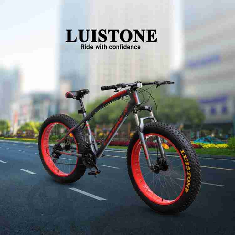 T LUISTONE Fat Tyre Cycle for Men with Dual Disc Brake Front Suspension 26 T Fat Tyre Cycle Price in India Buy T LUISTONE Fat Tyre Cycle for Men with Dual Disc Brake