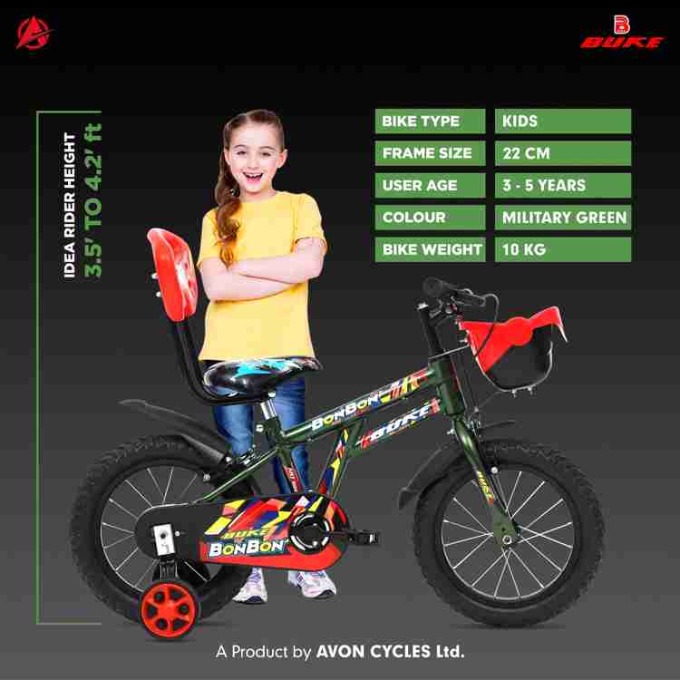 AVON BonBon 14T MTB Cycle for Kids 2 to 5 Years Ideal Bicycle for Boys Girls 14 T Hybrid Cycle City Bike Price in India Buy AVON BonBon 14T MTB Cycle for Kids