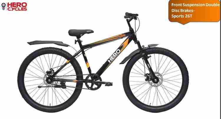Hero sprint deals double disc brake