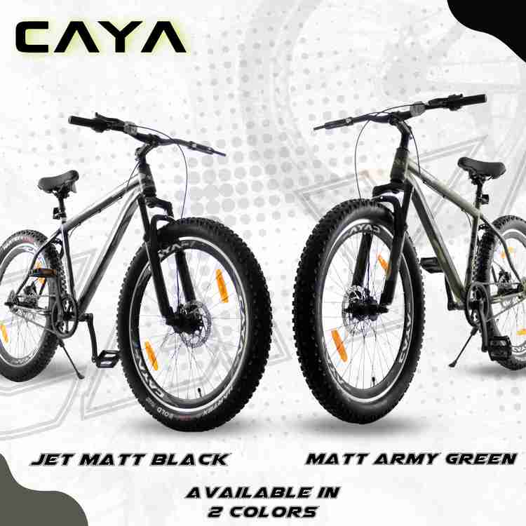 CAYA WARRIOR 26 Army Green Dual Disc Triple Alloy Rims Shocker 26 T Fat Tyre Cycle