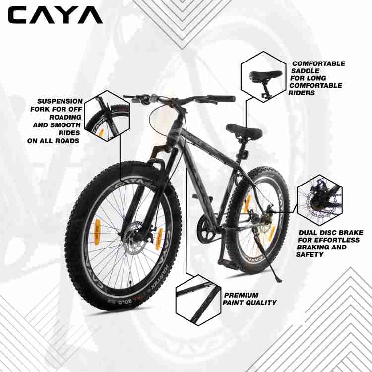 CAYA WARRIOR 26 Dual Disc Triple Alloy Rims Front Shocker 26 T Fat Tyre Cycle