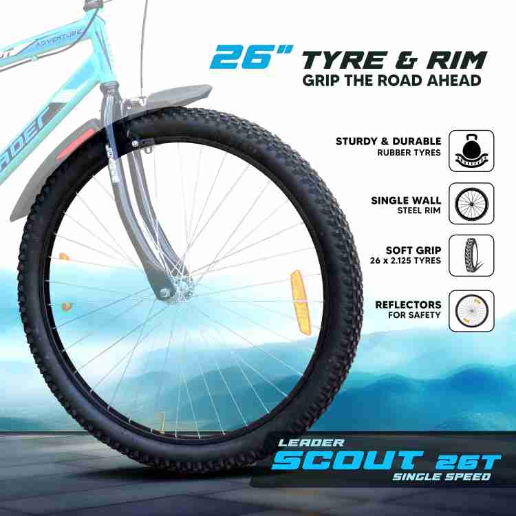 LEADER Scout 26T SEA Blue BLACK for Ride 26 T Mountain Cycle Price in India Buy LEADER Scout 26T SEA Blue BLACK for Ride 26 T Mountain Cycle online at Flipkart
