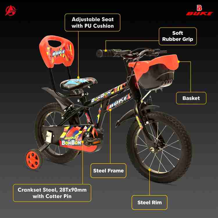 AVON Buke Bonbon14T kids Cycle with Training Wheels for Boys Road Cycle 14 T Hybrid Cycle City Bike Price in India Buy AVON Buke Bonbon14T kids Cycle with Training Wheels for Boys Road Cycle