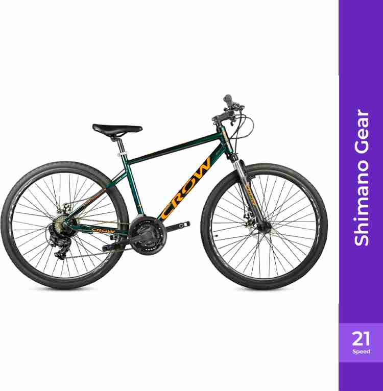 Crow URBAN TREK 21 6061 ALLOY FRAME FULLY FITTED FRONT SUSPENSION DUAL DISC 700C T Hybrid Cycle City Bike