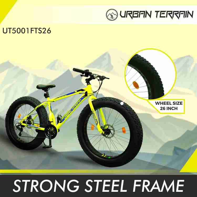 Urban Terrain Beast UT5001FTS26 with 21 Shimano Gear and Installation Services 26 T Fat Tyre Cycle Price in India Buy Urban Terrain Beast UT5001FTS26 with 21 Shimano Gear and Installation Services