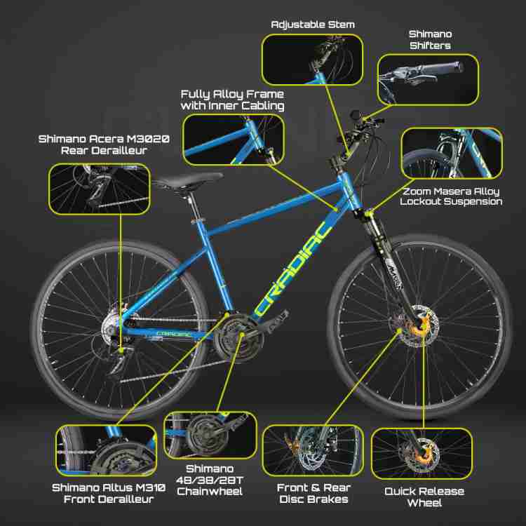 CRADIAC GUNNER PRO MAX 6061 ALLOY FRAME SHIMANO ACERA ZOOM