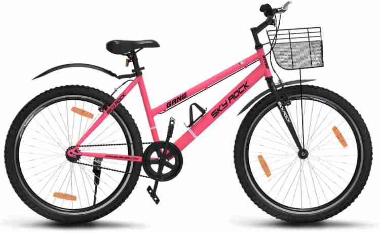 GANG Cycles Skyrock Single Speed Ladies Bike With Basket Disc and