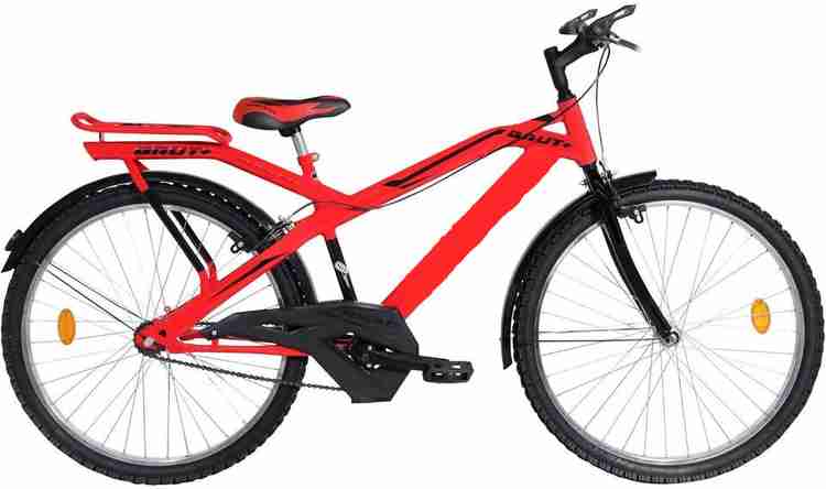 CycleRickshaw Mountain Bike Brut Plus Sporty Smart Red Steel 26 T