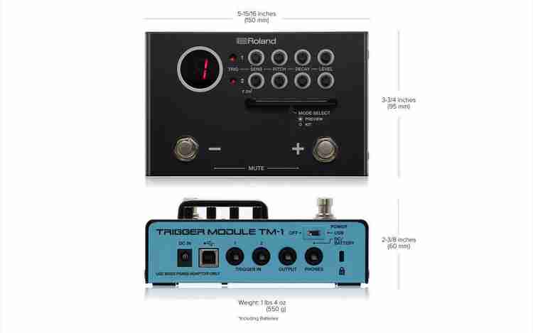 Roland TM-1 Drum Trigger Module Damper & Sustain Pedal Price in 
