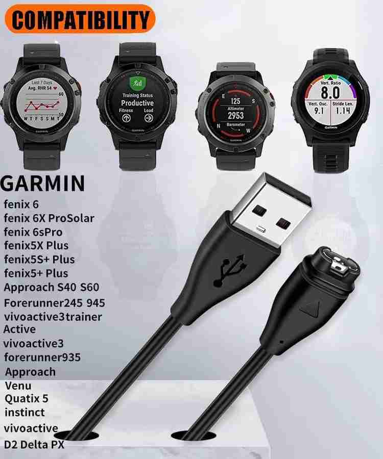 ankSONline Magnetic Charging Cable 1 m For Garmin Forerunner 945