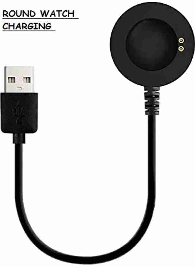 samest Magnetic Charging Cable 3 m Round Watch USB Charger Magnetic 2 Pin Charging Cable for T55 T500 samest Flipkart