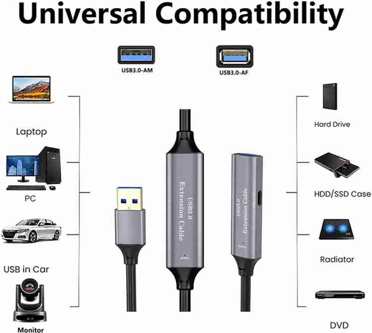 MX Micro USB Cable 10 m Active USB 3.0 Extension Cable Type A Male