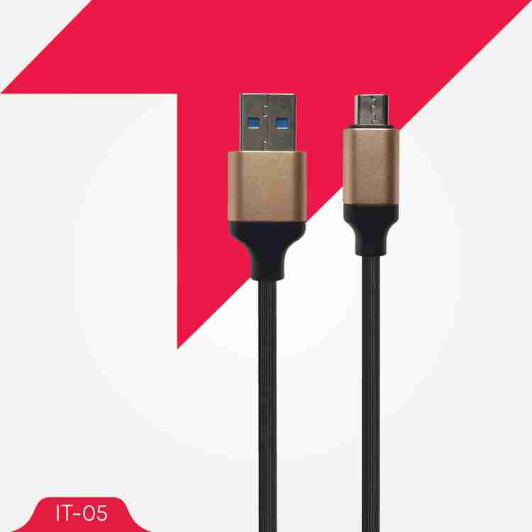i-Tronics Micro USB Cable 1 m iT 05 - Rubber Metal Data Cable V8 (Micro Pin  Cable ) - i-Tronics 