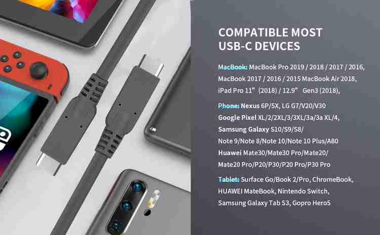 C E Type C 1.8 m Type C Cable USB 3.1 Type C Gen 2 Fast Charge Cable 100W 10Gbps 6ft 1.8 M C E Flipkart