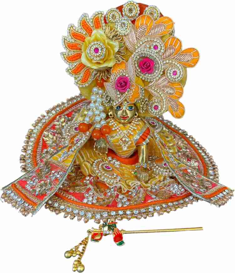 Bravonix Laddu Gopal Dress for size idol 5 Number with Patka and Pagdi Festival Special Dress Price in India Buy Bravonix Laddu Gopal Dress for size idol 5 Number with Patka