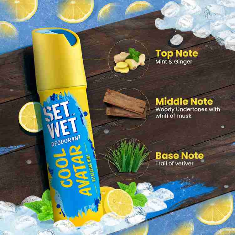 SET WET Cool Avatar Deodorant Spray For Men