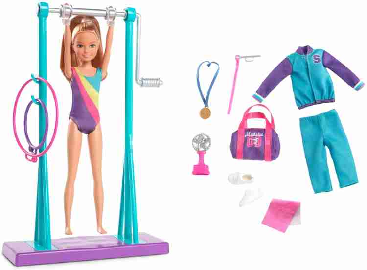 BARBIE Team Stacie Doll and Gymnastics Playset with Spinning Bar