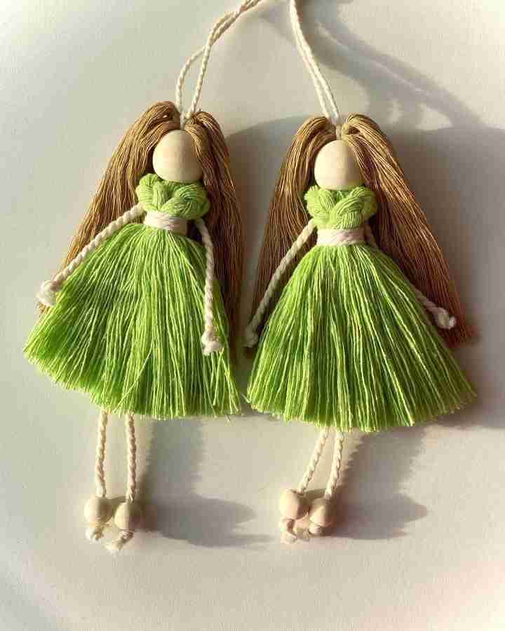 ANTILIACRAFT Macrame Doll Wall Decor Hanging Keychain Gifting